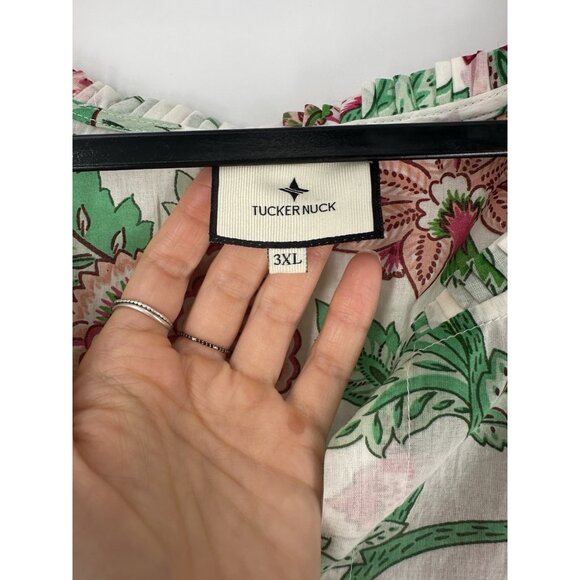Tuckernuck Floral Sleeveless Blouse Women’s 3XL EUC - Picture 2 of 5